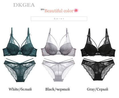 2 Piece Push Up Brassiere Cotton Sexy Bra Panties Embroidery Lace Lingerie Underwear Set The Clothing Company Sydney