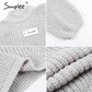 Lantern sleeve knitted pullover loose round neck red autumn casual sweater jumper The Clothing Company Sydney
