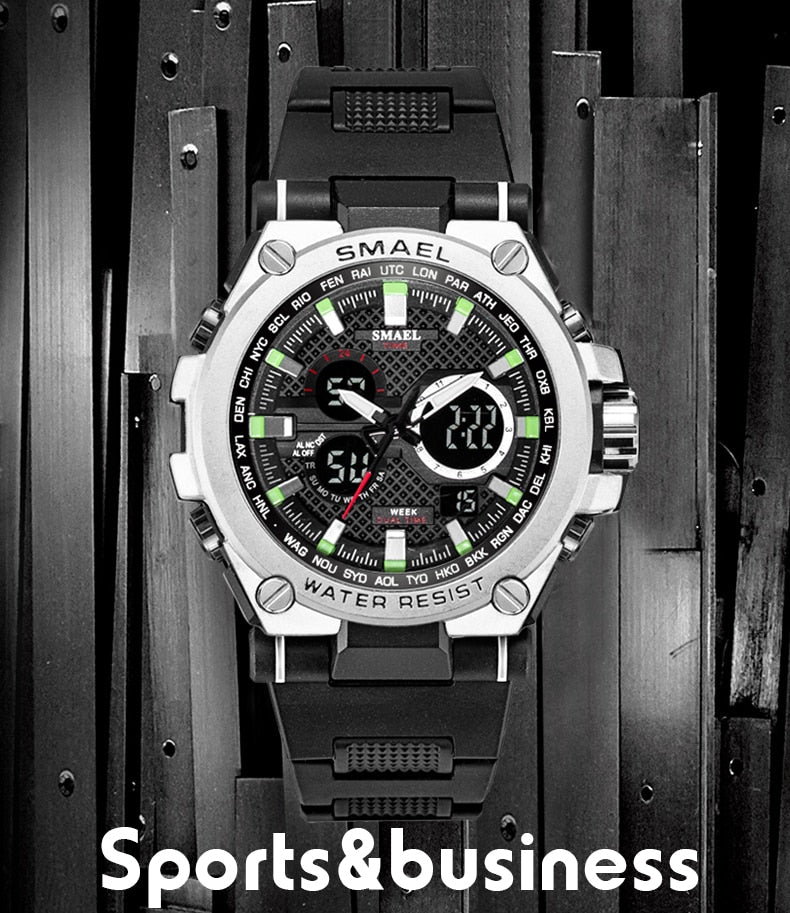 Men's Sport watch LED 50m water Resistant digital Multifunction Quartz Wristwatches The Clothing Company Sydney