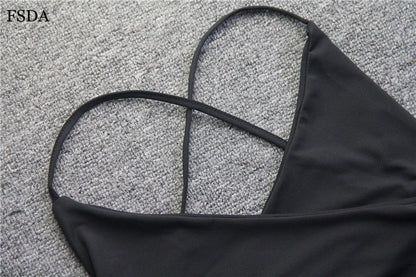 Deep V Neck Bodycon Backless Ruched Side Slit Back Cross Spaghetti Strap Summer Club Mini Party Dresses The Clothing Company Sydney