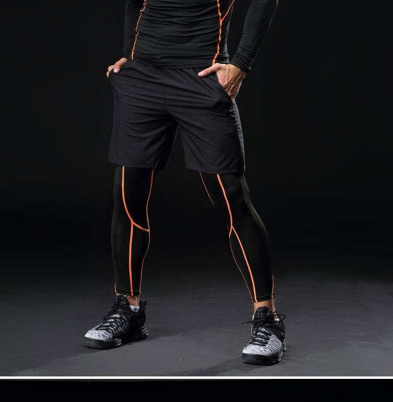 3 Piece Men Gym running sets compression Gym Fitness tight sets sportswear sport basketball jerseys training kit The Clothing Company Sydney