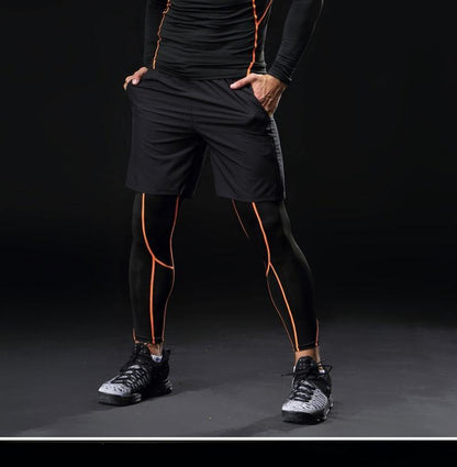 3 Piece Men Gym running sets compression Gym Fitness tight sets sportswear sport basketball jerseys training kit The Clothing Company Sydney