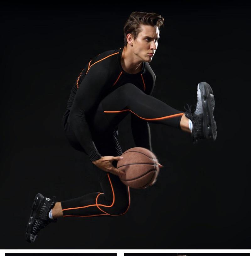 3 Piece Men Gym running sets compression Gym Fitness tight sets sportswear sport basketball jerseys training kit The Clothing Company Sydney