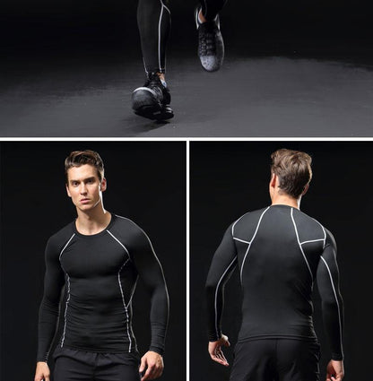 3 Piece Men Gym running sets compression Gym Fitness tight sets sportswear sport basketball jerseys training kit The Clothing Company Sydney