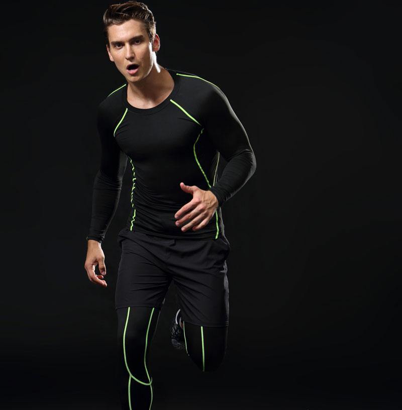 3 Piece Men Gym running sets compression Gym Fitness tight sets sportswear sport basketball jerseys training kit The Clothing Company Sydney