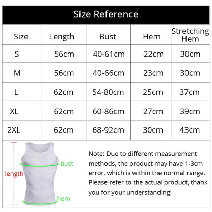 Men's Body Shapewear Corset Vest Shirt Compression Underwear Sports Vest The Clothing Company Sydney