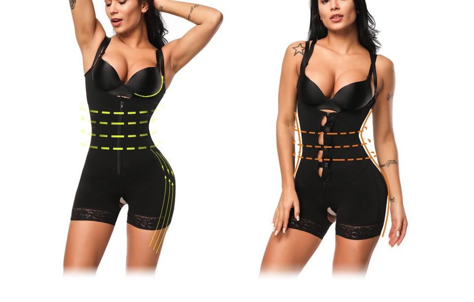 Clip and Zip Waist Lace Shaper Corset Control Shapewear Butt Lifter Strap Body Shaper Underwear Bodysuit Women The Clothing Company Sydney