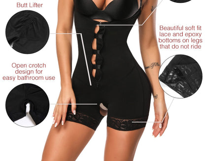 Clip and Zip Waist Lace Shaper Corset Control Shapewear Butt Lifter Strap Body Shaper Underwear Bodysuit Women The Clothing Company Sydney