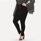Black High Waist Double Breasted Zipper Closure Pencil Pants Women Plus Size Trousers The Clothing Company Sydney
