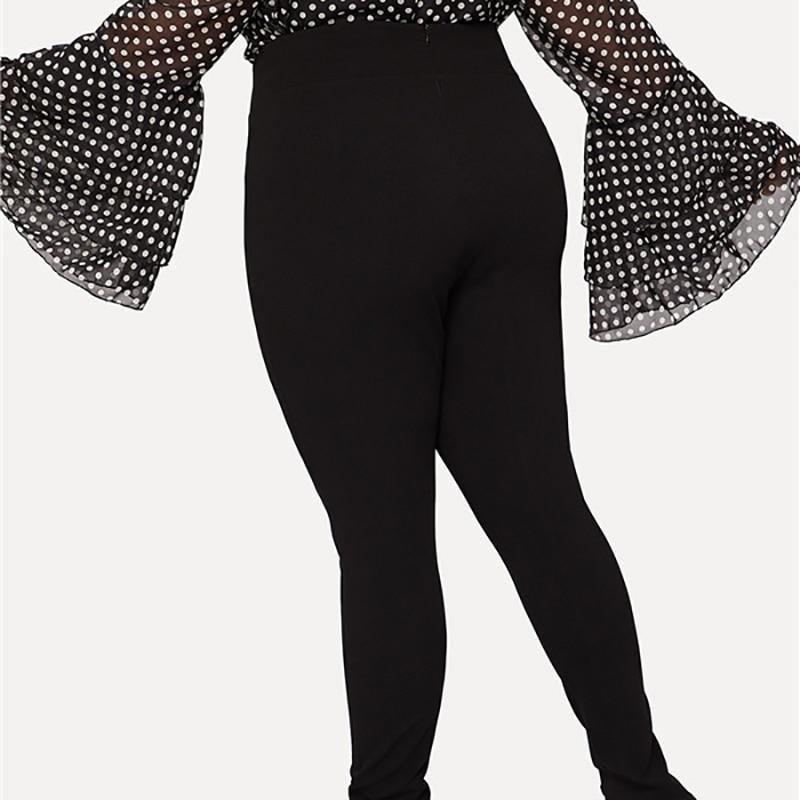 Black High Waist Double Breasted Zipper Closure Pencil Pants Women Plus Size Trousers The Clothing Company Sydney