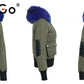 Hooded Fur Waist Length Zipper Front Bomber Jacket in 3 Colours The Clothing Company Sydney