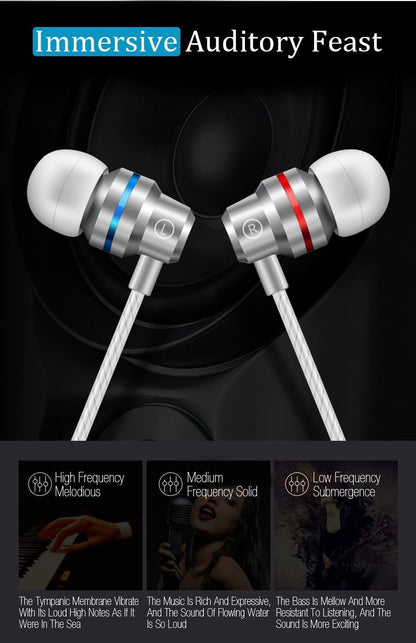 New Universal Headphones 3.5mm In Ear Stereo Earbuds Sport Wired Earphone For Mobile Phone The Clothing Company Sydney