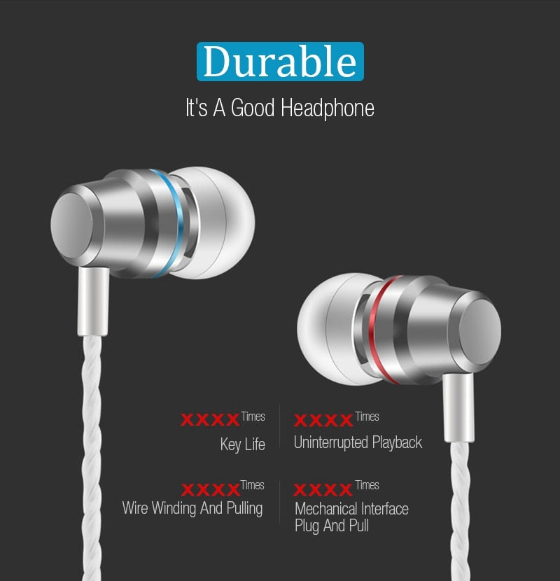 New Universal Headphones 3.5mm In Ear Stereo Earbuds Sport Wired Earphone For Mobile Phone The Clothing Company Sydney