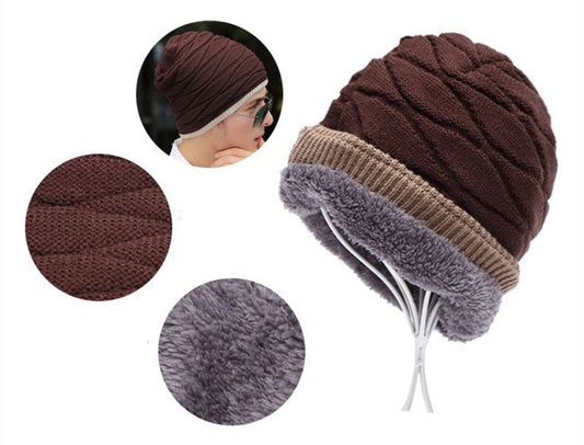Beanies Knitted Men's Ladies Winter Men Caps Warm Fur Winter Beanie Fleece Knit Bonnet  Hat The Clothing Company Sydney