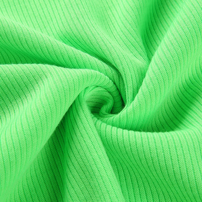 Autumn Winter turtleneck long sleeve neon green t-shirts knitted neon top tee shirt basic Top The Clothing Company Sydney