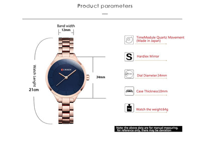 Top Brand Fashion Stainless Steel Band Quartz Wrist Watch Ladies Watches The Clothing Company Sydney