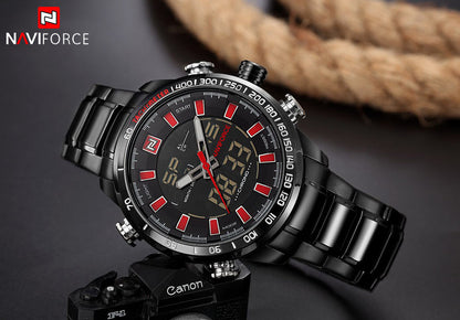 NAVIFORCE Mens Quartz Analog Watch Luxury Fashion Sport Wristwatch Waterproof Stainless Male Watches Clock Relogio Masculino The Clothing Company Sydney