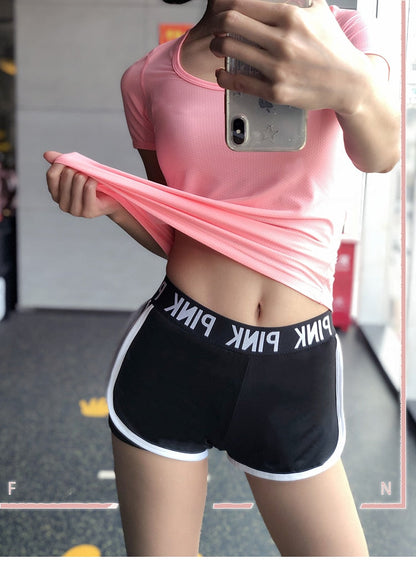 Sports running Yoga Middle Waisted Gym Fitness Elastic Quick Dry Running Shorts The Clothing Company Sydney