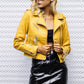 Embroidery faux leather coat Motorcycle zipper wine red leather jacket women Fashion cool outerwear winter jacket The Clothing Company Sydney
