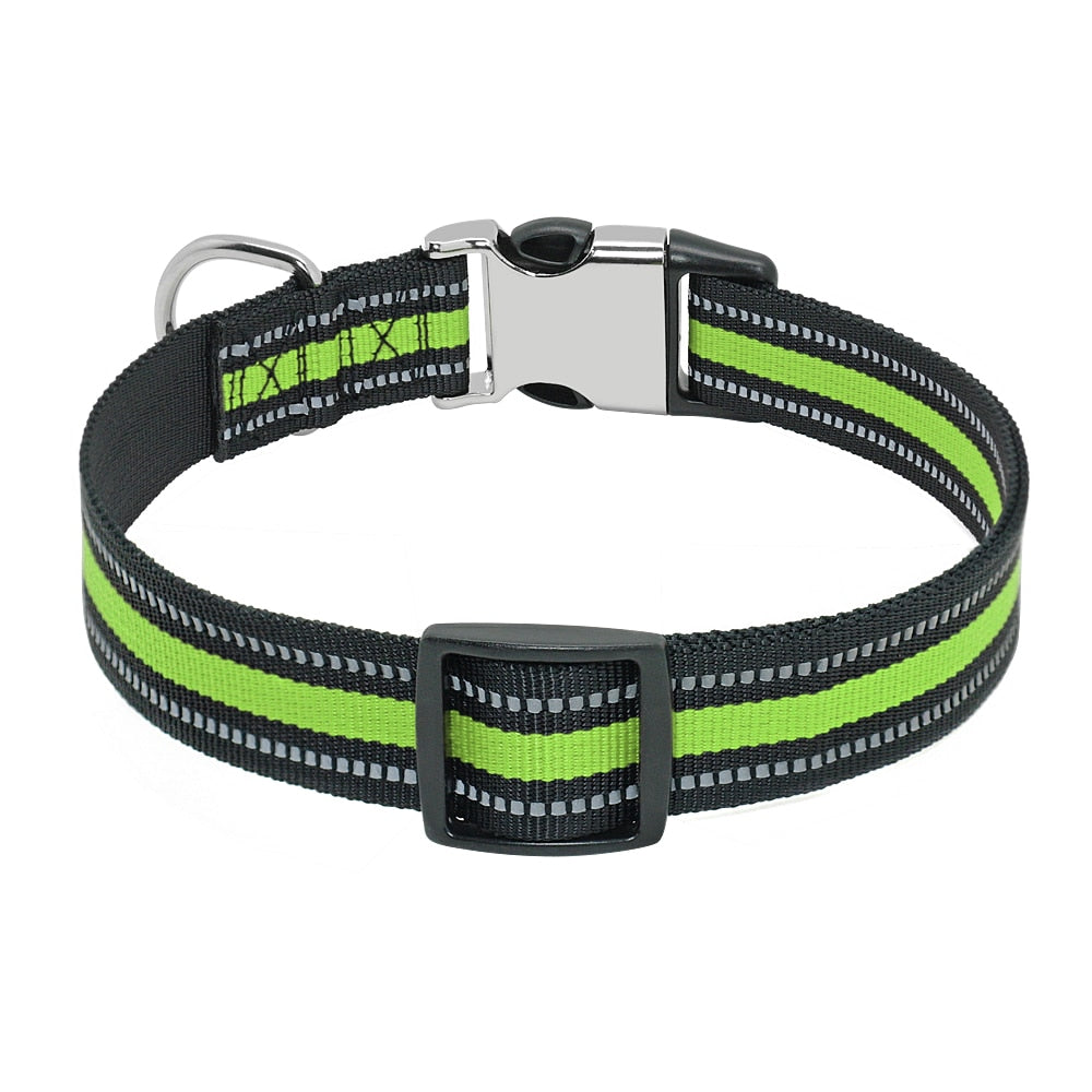 Nylon Personalized Pet Collar Engraved ID Tag Nameplate Reflective for Small Medium Large Dogs The Clothing Company Sydney