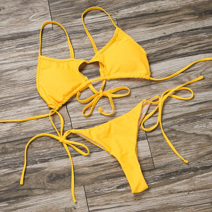 2 Piece Push Up Bra Top Padded String Thong Bikini Low Waist Swimsuit Swimwear The Clothing Company Sydney
