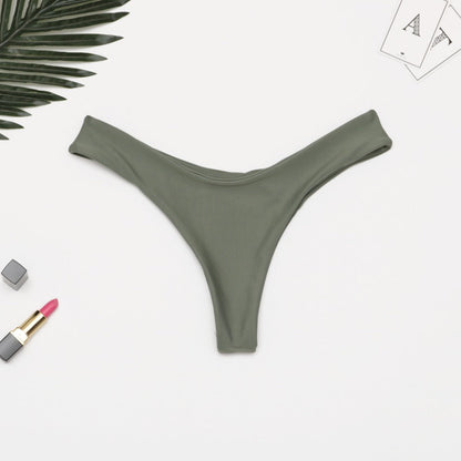 Brazilian Swimwear Women Briefs Thong Low Waist Swimsuit Bottom Solid Cheeky Bikini Bottom Swim Trunks The Clothing Company Sydney