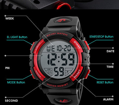 Men's Top Luxury Brand Sport Watch Electronic Digital 50M Waterproof Watches The Clothing Company Sydney