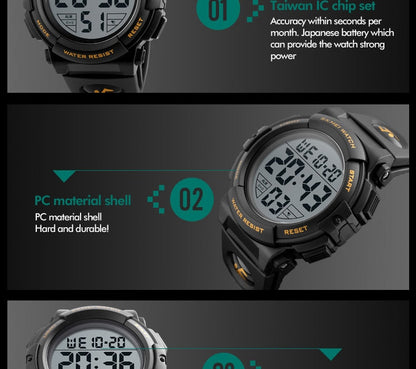 Men's Top Luxury Brand Sport Watch Electronic Digital 50M Waterproof Watches The Clothing Company Sydney