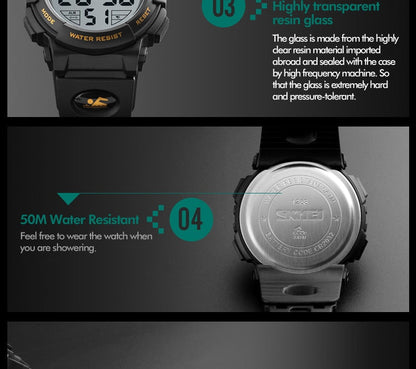 Men's Top Luxury Brand Sport Watch Electronic Digital 50M Waterproof Watches The Clothing Company Sydney