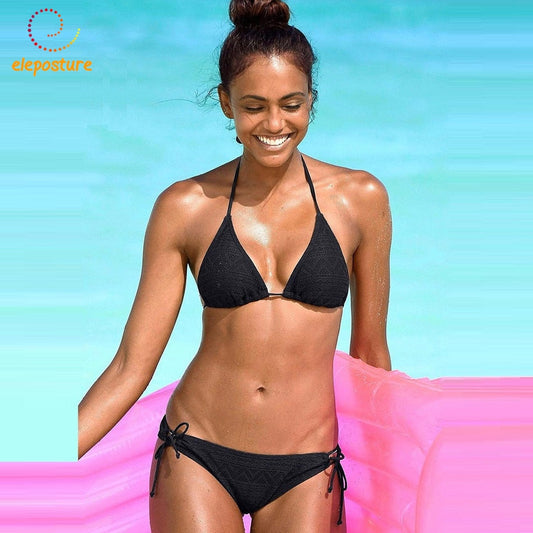 Brazilian Deep V Top Swimsuit Sexy Push Up Bandage Swimwear Bathing Suit Beachwear Bikini Set The Clothing Company Sydney