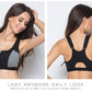 Double Layer Zipper Sports Bra Women Fitness Gym Yoga Bra Push Up Padded Sports Top Shockproof Running Sports Bra Top The Clothing Company Sydney