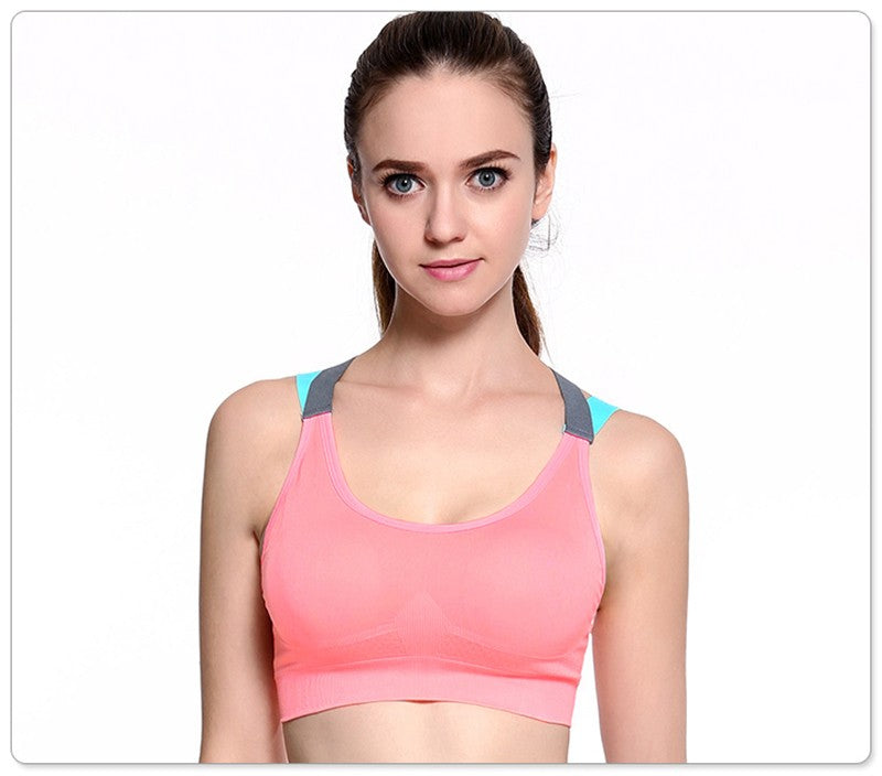 Cross Strap Back Women Sports Bra,Professional Quick Dry Padded Shockproof Gym Fitness Running Yoga Sport Brassiere Top The Clothing Company Sydney