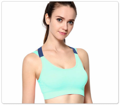 Cross Strap Back Women Sports Bra,Professional Quick Dry Padded Shockproof Gym Fitness Running Yoga Sport Brassiere Top The Clothing Company Sydney