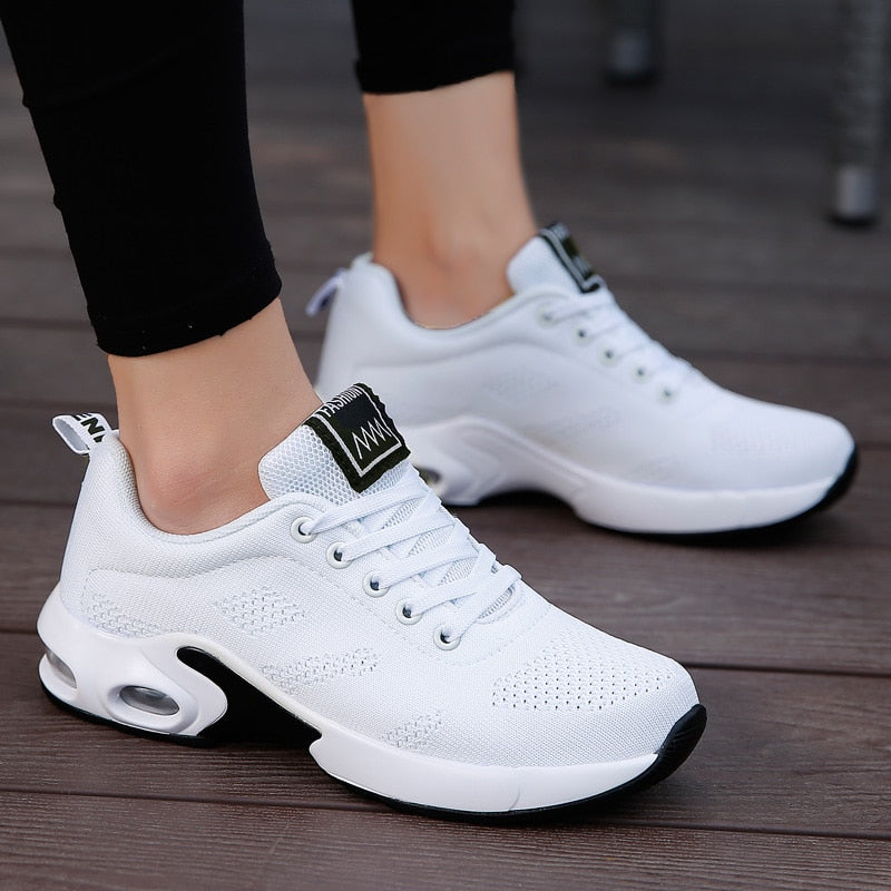 Breathable Mesh Comfort Jogging Air Cushion Lace Up Ladies Fashion Running Outdoor Sports Sneakers Shoes The Clothing Company Sydney