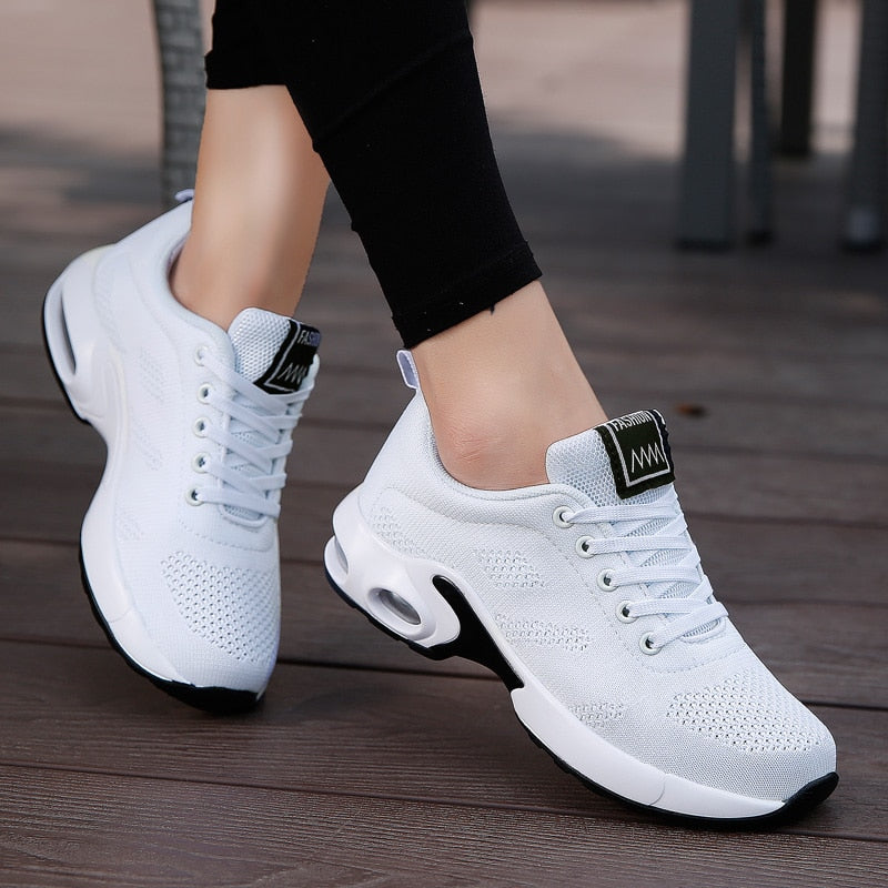 Breathable Mesh Comfort Jogging Air Cushion Lace Up Ladies Fashion Running Outdoor Sports Sneakers Shoes The Clothing Company Sydney
