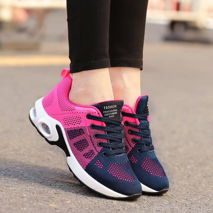 Breathable Mesh Comfort Jogging Air Cushion Lace Up Ladies Fashion Running Outdoor Sports Sneakers Shoes The Clothing Company Sydney