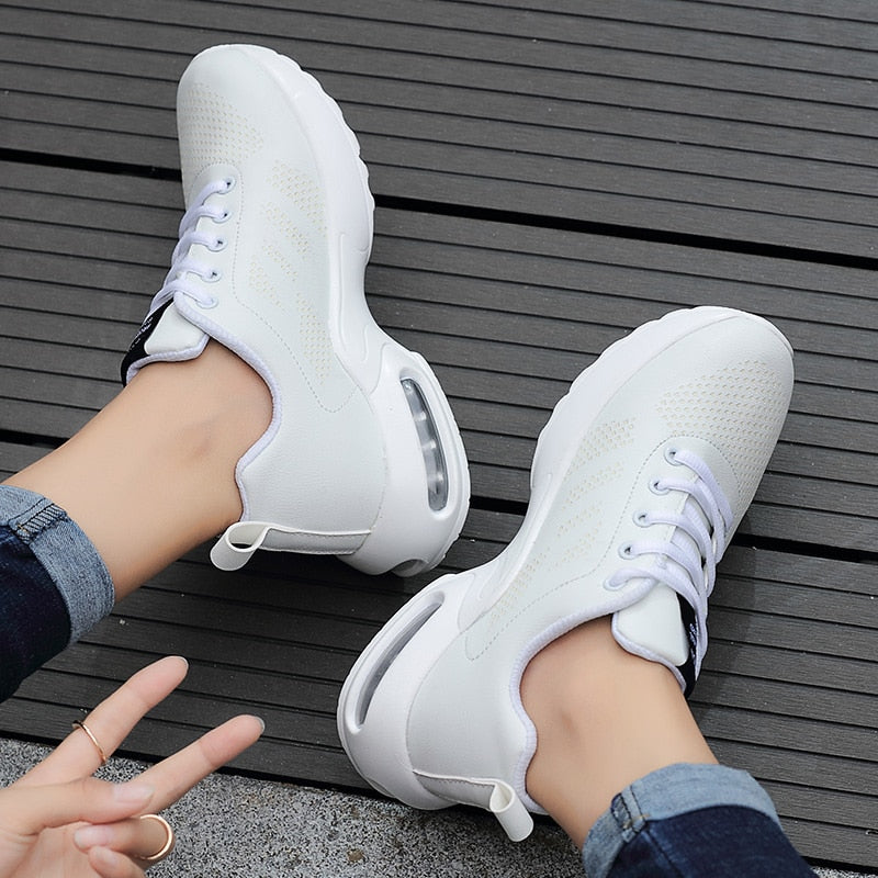 Breathable Mesh Comfort Jogging Air Cushion Lace Up Ladies Fashion Running Outdoor Sports Sneakers Shoes The Clothing Company Sydney