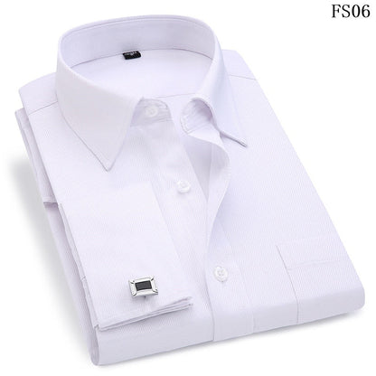 French Cufflinks  Long Sleeve Casual Slim Fit French Cuff Dress Shirts For Men The Clothing Company Sydney