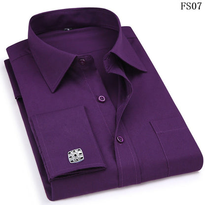 French Cufflinks  Long Sleeve Casual Slim Fit French Cuff Dress Shirts For Men The Clothing Company Sydney