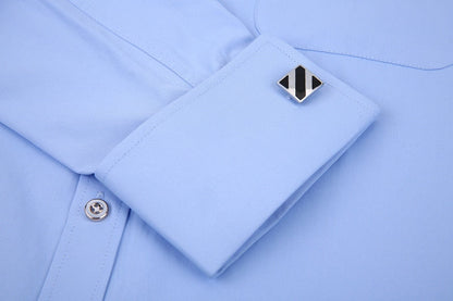 Men's French Cufflinks Long sleeves Shirts Black White Blue Yellow Lapel Male Business Dress shirt Fit Wedding Party Men Clothin The Clothing Company Sydney