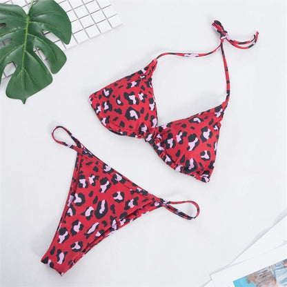 2 Piece Solid Sexy Push Up Swimwear Women Brazilian Swimsuit Low Waist Halter  Bathing Suit Bikini Set The Clothing Company Sydney