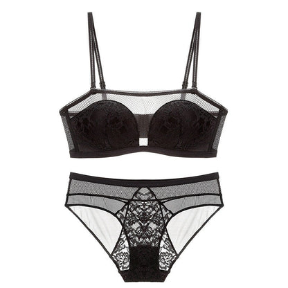 White Tube top Lace Seamless Brassiere Cotton Bra Panties Embroidered Underwear Lingerie Set The Clothing Company Sydney