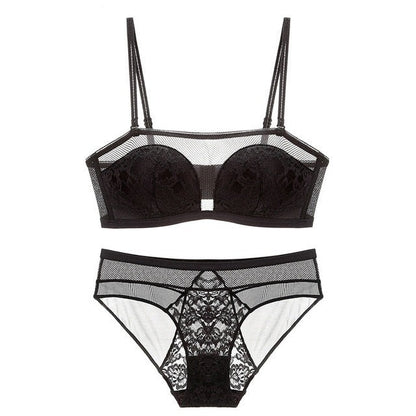 White Tube top Lace Seamless Brassiere Cotton Bra Panties Embroidered Underwear Lingerie Set The Clothing Company Sydney