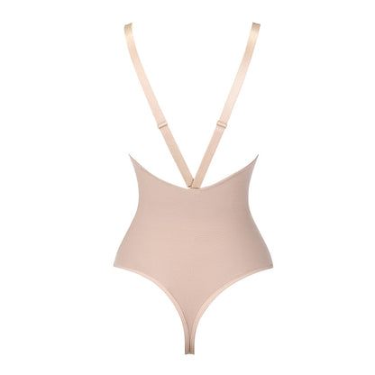 Ladies Deep V Bodysuit Strap Body Shaper Backless Thong  Seamless Shapewear Push Up Waist Trainer Corset The Clothing Company Sydney