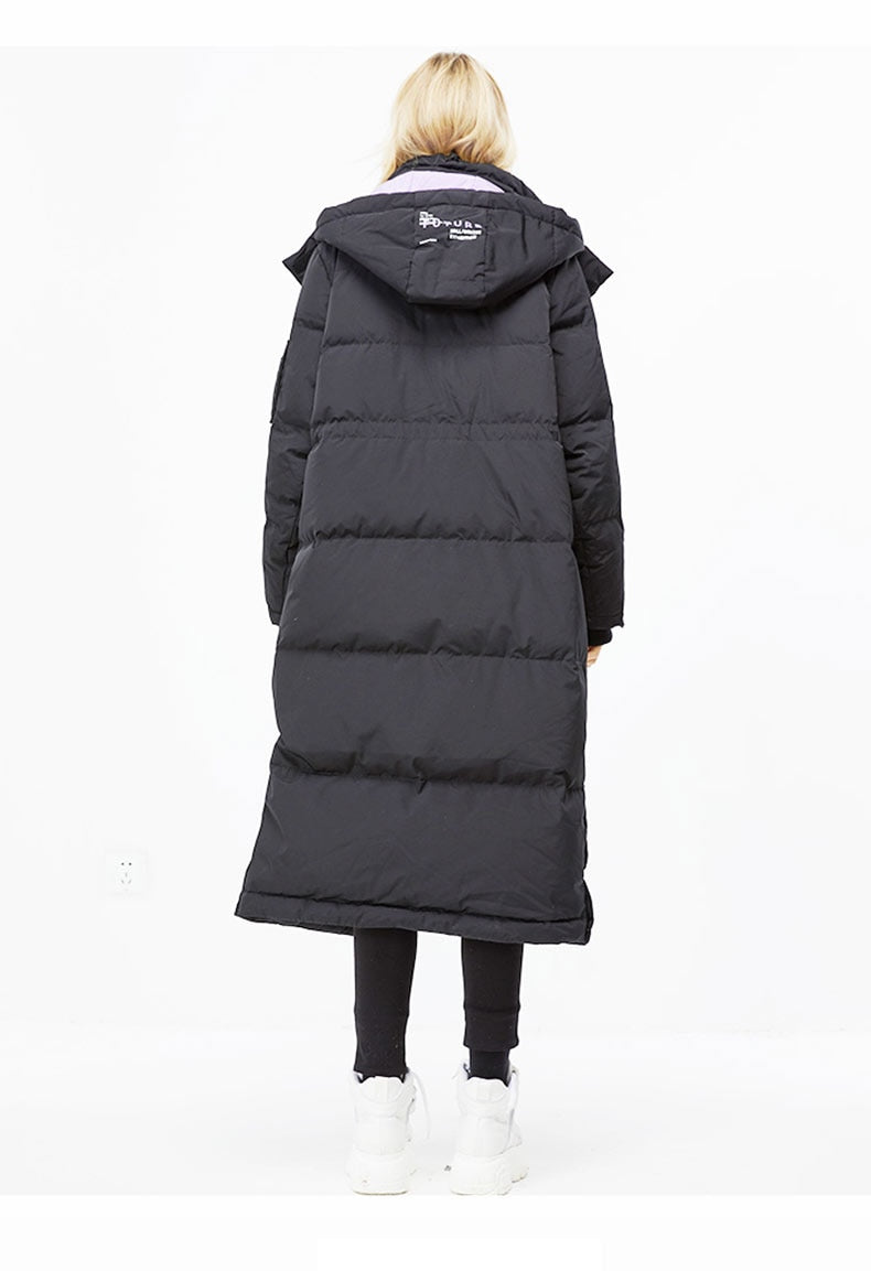 Autum Winter New Arrivals Long Loose Fit Contrasting Parka Down Jacket The Clothing Company Sydney