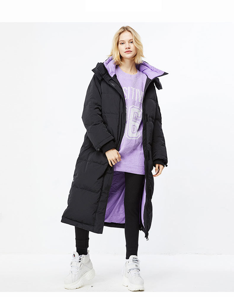 Autum Winter New Arrivals Long Loose Fit Contrasting Parka Down Jacket The Clothing Company Sydney