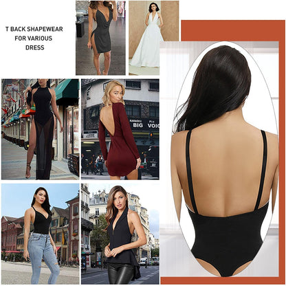 Ladies Deep V Bodysuit Strap Body Shaper Backless Thong  Seamless Shapewear Push Up Waist Trainer Corset The Clothing Company Sydney