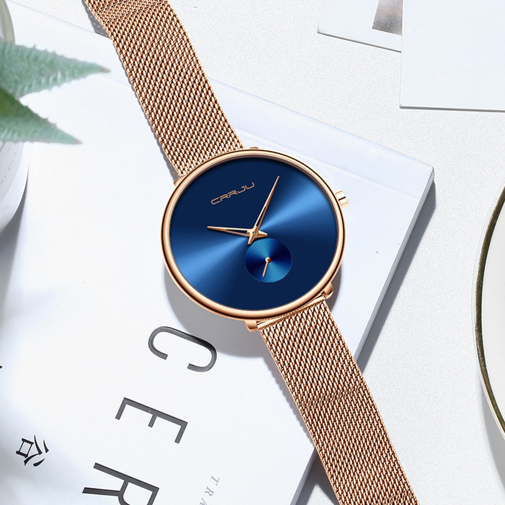 Luxury Casual Simple Ladies Daily Dress Mesh Minimalist Waterproof Quartz Wristwatch The Clothing Company Sydney