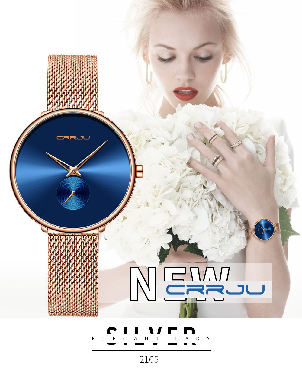 Luxury Casual Simple Ladies Daily Dress Mesh Minimalist Waterproof Quartz Wristwatch The Clothing Company Sydney