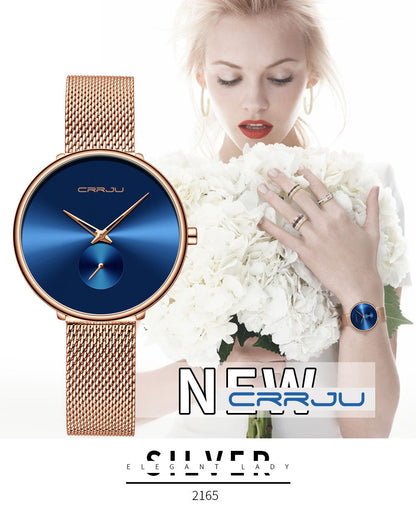 Luxury Casual Simple Ladies Daily Dress Mesh Minimalist Waterproof Quartz Wristwatch The Clothing Company Sydney